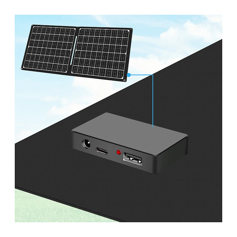 LOGILINK PA0341 Składany panel słoneczny - 30W, wyjście USB-C i USB-A oraz DC, monokrystaliczny, odporny na zachlapanie IPX4