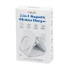 LOGILINK PA0344 Ładowarka bezprzewodowa magnetyczna 3-in-1 do urządzeń Apple, biała, składana, MagSafe, 15W