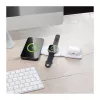 LOGILINK PA0344 Ładowarka bezprzewodowa magnetyczna 3-in-1 do urządzeń Apple, biała, składana, MagSafe, 15W
