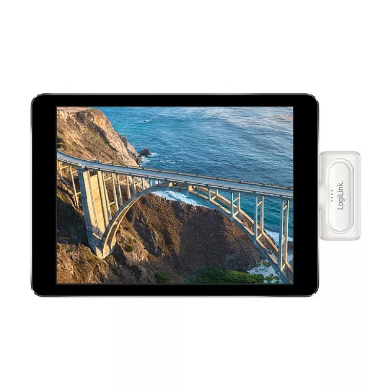 LogiLink PA0349W Powerbank mobilny, 5000 mAh, LiPo, wbudowana składana wtyczka USB-C i port USB-C, biały