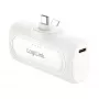LogiLink PA0349W Powerbank mobilny, 5000 mAh, LiPo, wbudowana składana wtyczka USB-C i port USB-C, biały