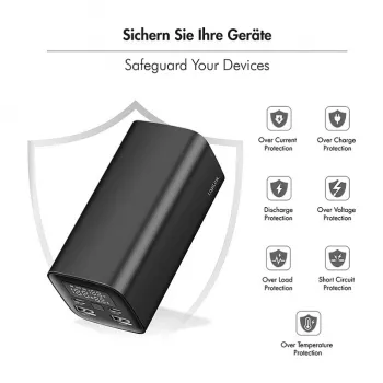 Logilink PA0350 Przenośna ładowarka 20 000 mAh, 65 W PD i QC 3.0, czarna