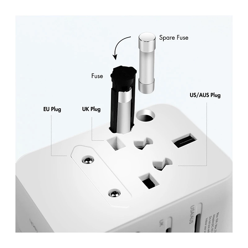LOGILINK PA0357 Ładowarka podróżna USB-A/C, 70 W GaN, 4 porty, 2x USB-A (QC), 2x USB-C (PD), Slim, Biała