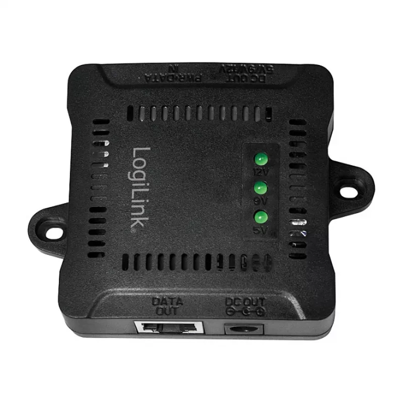 LogiLink POE005 Rozdzielacz PoE, 1-portowy Gigabit, maks. 24W, wyjście DC 5/9/12V