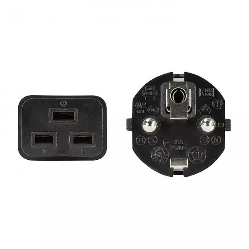 Logilink Power Cable, CEE 7/7 do IEC C19, czarny, 3 m