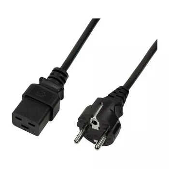 Logilink Power Cable, CEE 7/7 do IEC C19, czarny, 3 m