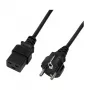 Logilink Power Cable, CEE 7/7 do IEC C19, czarny, 3 m