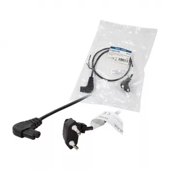LogiLink Power Cable Europlug CEE 7/16 do IEC C7 0.75 m Czarny