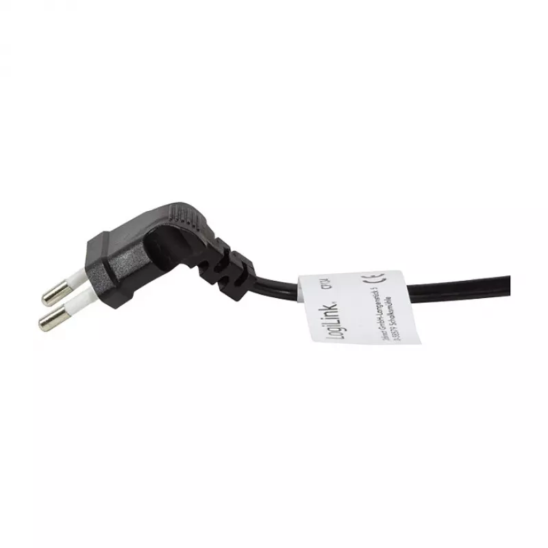 LogiLink Power Cable Europlug CEE 7/16 do IEC C7 0.75 m Czarny