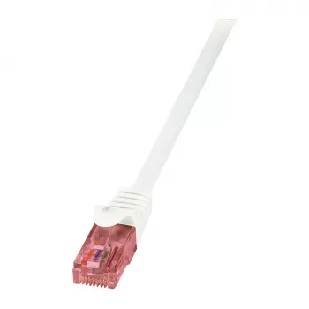 LogiLink PrimeLine Cat.6 U/UTP kabel krosowy z gołej miedzi, biały, 1,5 m