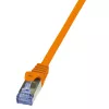 LogiLink PrimeLine Cat.6A S/FTP PIMF Kabel krosowy, 10G, RJ45, LSZH, 0,25 m, pomarańczowy