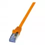 LogiLink PrimeLine Cat.6A S/FTP PIMF Kabel krosowy, 10G, RJ45, LSZH, 0,25 m, pomarańczowy