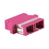 LogiLink SC Duplex OM4 Wielomodowy adapter światłowodowy z kołnierzem, fioletowy