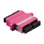 LogiLink SC Duplex OM4 Wielomodowy adapter światłowodowy z kołnierzem, fioletowy
