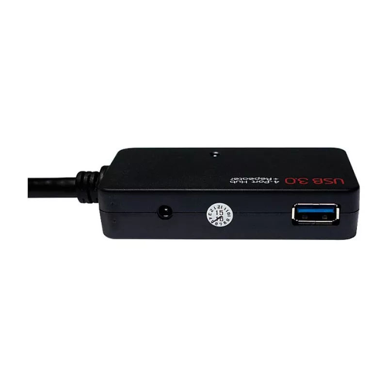 LOGILINK UA0262 USB 3.0 Active Extension Cable, USB-A Male to 4x USB-A Female, 10m, Black