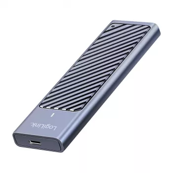LogiLink UA0435 Obudowa na dysk SSD USB 3.2 Gen 2x2, M.2 NVMe/SATA, USB-C, 20 Gb/s, szara