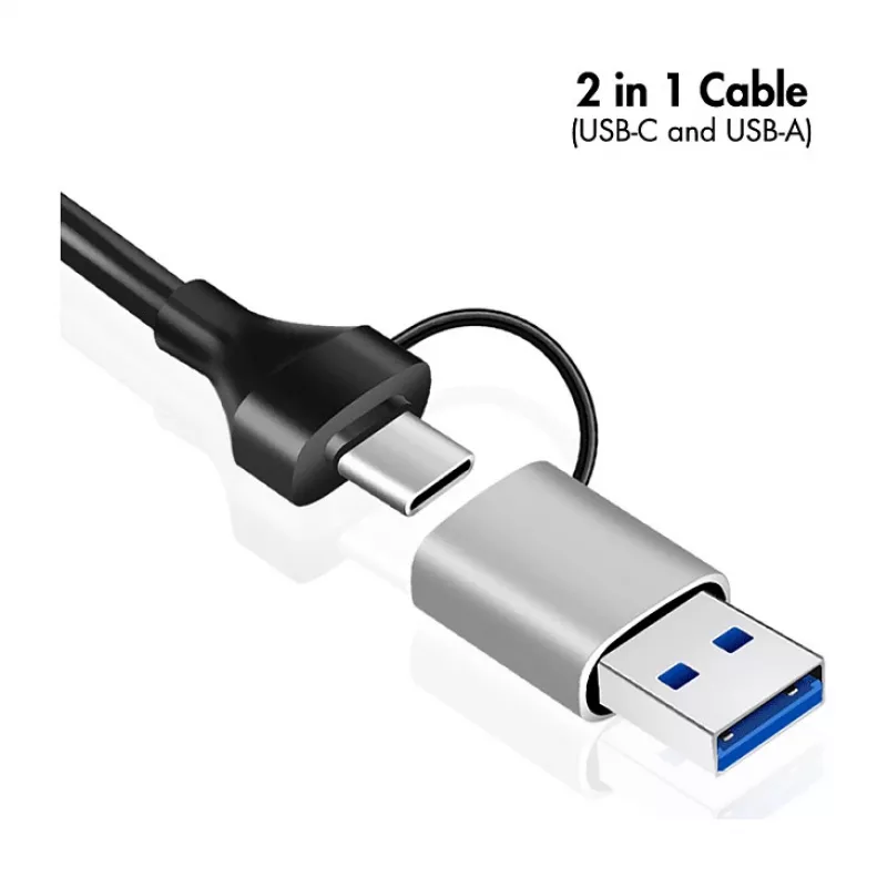 Logilink UA0440 Hub USB 3.2 Gen 1 z 3 portami i adapterem Gigabit Ethernet, złącza USB-C i USB-A, aluminiowy
