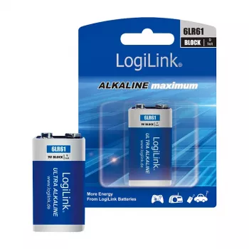 Bateria alkaliczna LogiLink Ultra Power 9V, blister 1 szt.