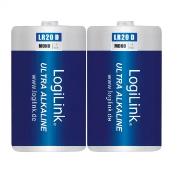 LogiLink Ultra Power bateria alkaliczna D LR20 blister 2 szt.