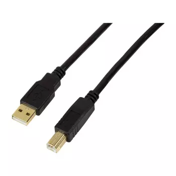 LogiLink USB 2.0 Aktywny przedłużacz, wtyk USB-A na wtyk USB-B, 20 m, ze wzmacniaczem sygnału, czarny