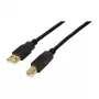 LogiLink USB 2.0 Aktywny przedłużacz, wtyk USB-A na wtyk USB-B, 20 m, ze wzmacniaczem sygnału, czarny