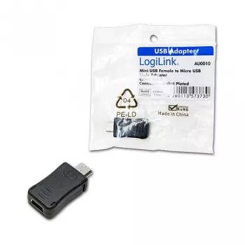 LogiLink Adapter USB 2.0 Micro USB typ B żeński na USB typ A męski