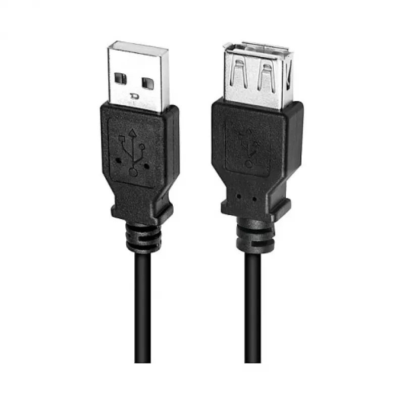LogiLink CU0011B Kabel przedłużający USB 2.0, wtyk USB-A męski na gniazdo USB-A żeńskie, czarny, 3 m