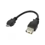 LogiLink AU0030 Kabel adaptera USB 2.0 OTG, Micro-USB B męski na USB A żeński, 480 Mbps, 0.1 m, czarny