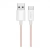 LogiLink Kabel USB 2.0 Type-C, A/M do C/M, 480 Mb/s, 60 W, nylonowy, różowy, 0,5 m