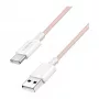 LogiLink Kabel USB 2.0 Type-C, A/M do C/M, 480 Mb/s, 60 W, nylonowy, różowy, 0,5 m