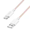 LogiLink CU0324 Kabel USB 2.0 Type-C, A/M na C/M, 480 Mbps, 60W, nylon, różowy, 1 m