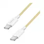 LogiLink USB 2.0 Kabel Type-C, C/M do C/M, 480 Mbps, 60W, Nylon, Żółty, 0,5 m