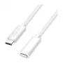 LOGILINK USB 2.0 Type-C Kabel przedłużający – USB-C męski na żeński, 480 Mbps, Power Delivery 100W, biały, 1m