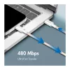 LogiLink USB 2.0 Type-C do Type-C Kabel, 1m, 60W Power Delivery, Pleciony nylon, Różowy