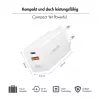 Logilink Ładowarka USB-A/C 65 W GaN, 1x USB-A (QC), 1x USB-C (PD), biała