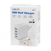 Ładowarka Logilink USB-A, 24 W, 4-portowa, 4x USB-A, biała