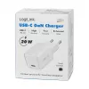 LogiLink ładowarka USB-C 20 W GaN, 1-portowa, USB Power Delivery, biała
