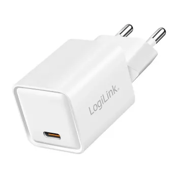 LogiLink ładowarka USB-C 20 W GaN, 1-portowa, USB Power Delivery, biała
