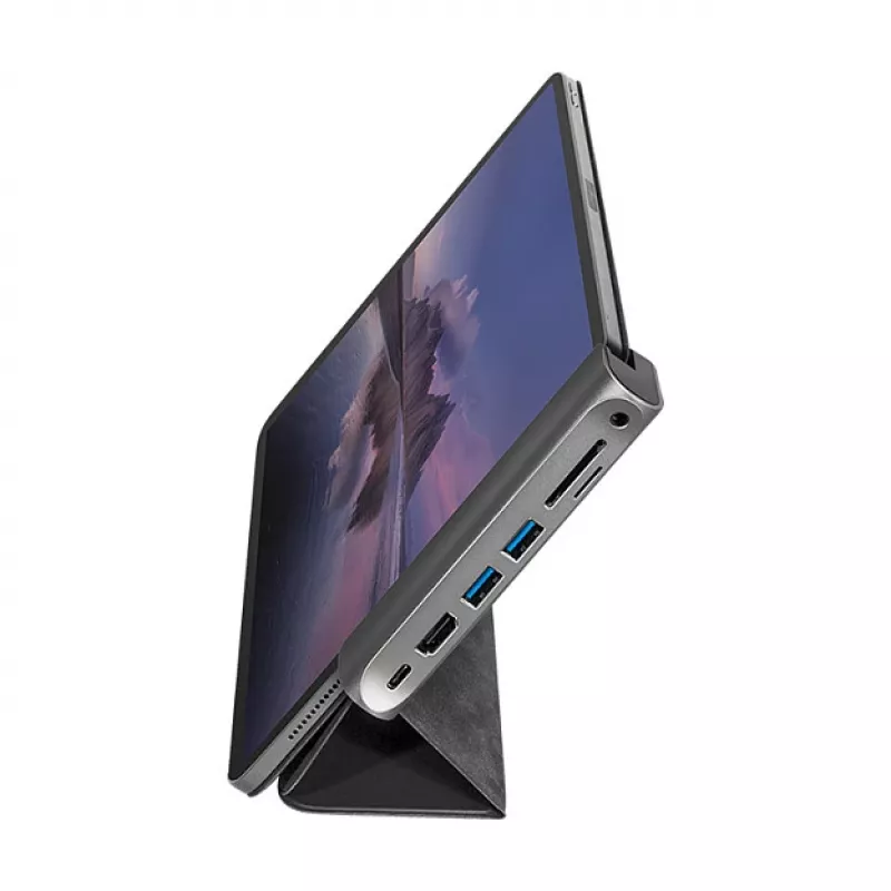 LOGILINK Stacja dokująca USB-C, 7-portowa, USB 3.2 Gen1, 100W PD, 4K HDMI, dla iPad, Aluminium (UA0385)