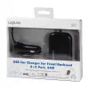 Logilink ładowarka samochodowa USB, 2+2 porty, 24W, czarna