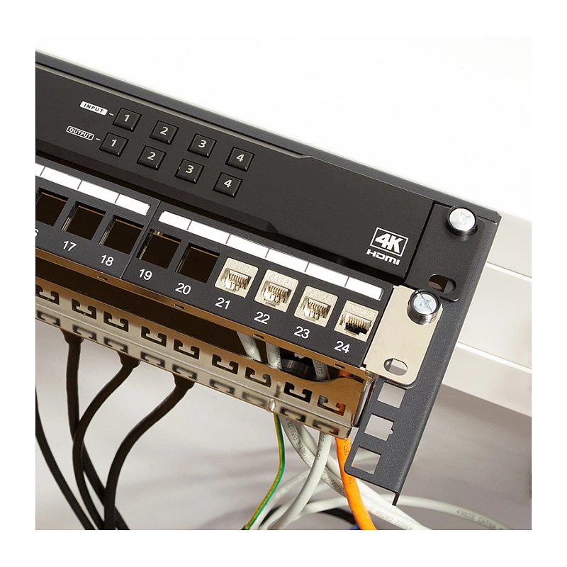 Logilink WB0011 19-calowa szafa 1U do montażu pod biurkiem lub na ścianie, czarna
