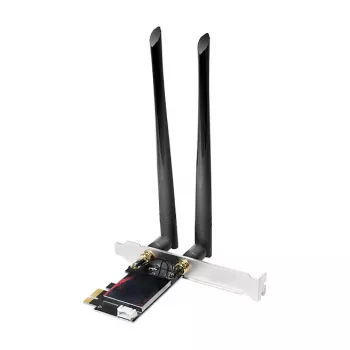 LogiLink WL0248 PCI-Express Wi-Fi 6E AX5400 Tri-Band Card with Bluetooth 5.2, 2.4/5/6 GHz, 2x Detachable 5 dBi Antennas, Intel AX210, WPA3, Windows 10/11 & Linux