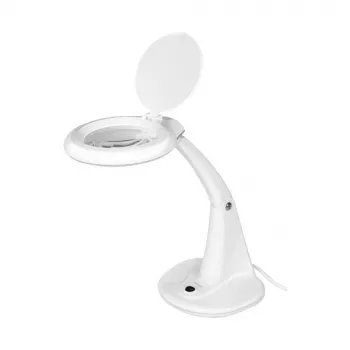 LOGILINK WZ0059 Lampa powiększająca LED ze stojakiem biurkowym, 3 dioptrie (1.75x), 40 diod SMD LED, 6.5W, światło dzienne, czarna