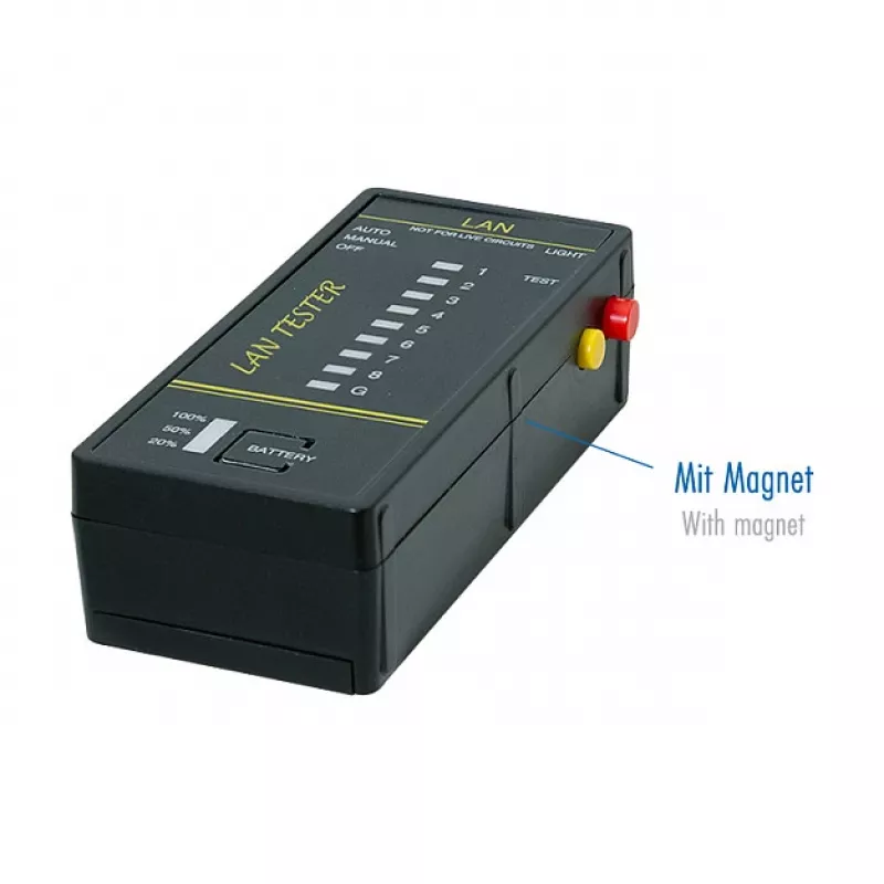 LOGILINK WZ0080 tester kabli LAN i lokalizator PoE z magnesem, latarką, podświetlanym LCD, zasięg 300 m