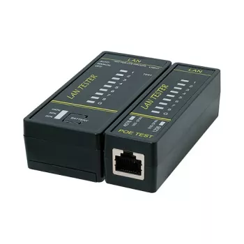 LOGILINK WZ0080 tester kabli LAN i lokalizator PoE z magnesem, latarką, podświetlanym LCD, zasięg 300 m