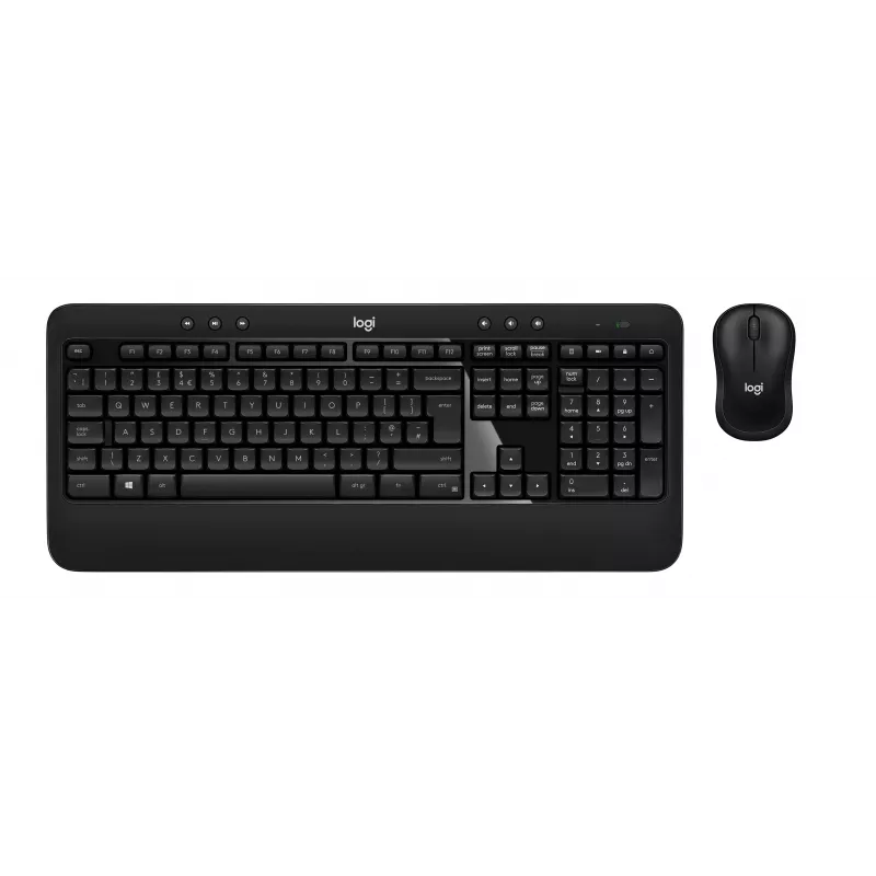 Logitech Advanced Combo Bezprzewodowy Zestaw Klawiatury i Myszki - Czarny