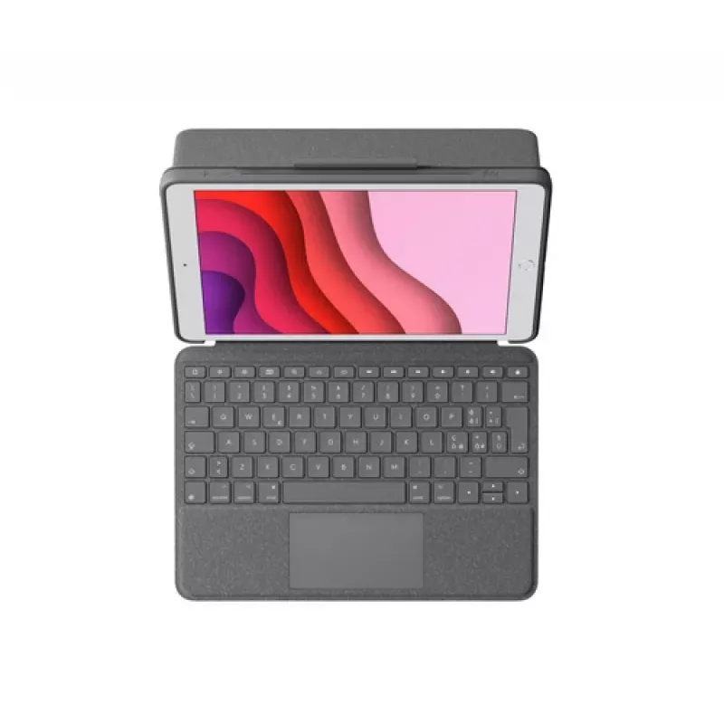 Logitech Combo Touch - Klawiatura i etui folio - z gładzikiem - Podświetlana - Apple Smart Connector - QWERTY - włoska - Grafit - do Apple iPad 10,2 cala (7. generacji, 8. generacji, 9. generacji)