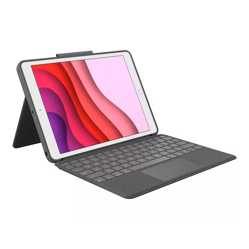 Logitech Combo Touch klawiatura i etui folio z touchpadem do Apple iPad 10,2 cala (7., 8., 9. generacji) - grafitowy - układ UK