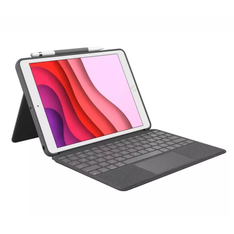 Logitech Combo Touch klawiatura i etui folio z touchpadem do Apple iPad 10,2 cala (7., 8., 9. generacji) - grafitowy - układ UK