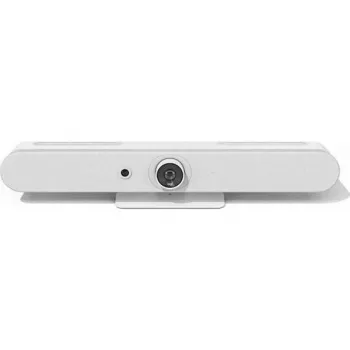 Logitech ConferenceCam Rally Bar Mini White - 4K UHD Video Conferencing Bar z AI Auto-Framing, 6 Mikrofonów Beamforming, Obsługa Podwójnego Wyświetlacza